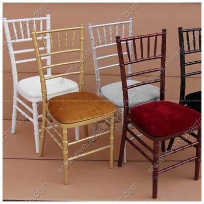 Hot Selling Wedding Chiavari Chair with Seat Pad Banquet Chairs White Tiffany Dining Chairs for Rental Event