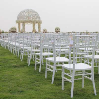 Wholesale Price Event Furniture Wood Chiavari Chair White Tiffany Chair for Wedding Venue Ceremony