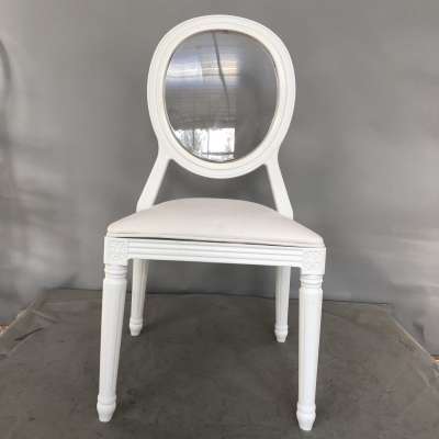 Wholesale PP Resin White Louis Ghost Dining Chairs Princess Wedding Banquet Chair for Sale