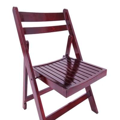 Popular Wood Brown Folding Slatted Chairs for Restaurant Dining Event